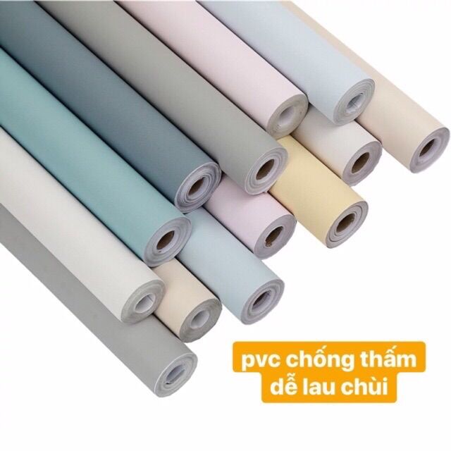 10m Giấy dán tường một màu pastel.Dán kỉ yếu_rộng 45cm decal dán tường màu trơn pastel có keo sẵn