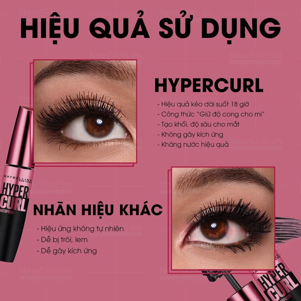 [ JunHee AUTH ] Mascara MAYBELLINE HYPER CURL CHÍNH HÃNG THÁI LAN