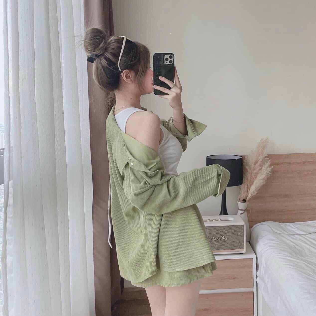 SÉT VÁY 3 MÓN NHUNG TĂM SẴN HÀNG FULL SIZE TL92