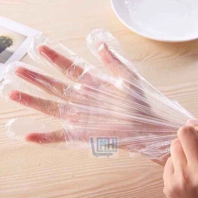 Hộp 100c găng tay nilon hàng chuẩn