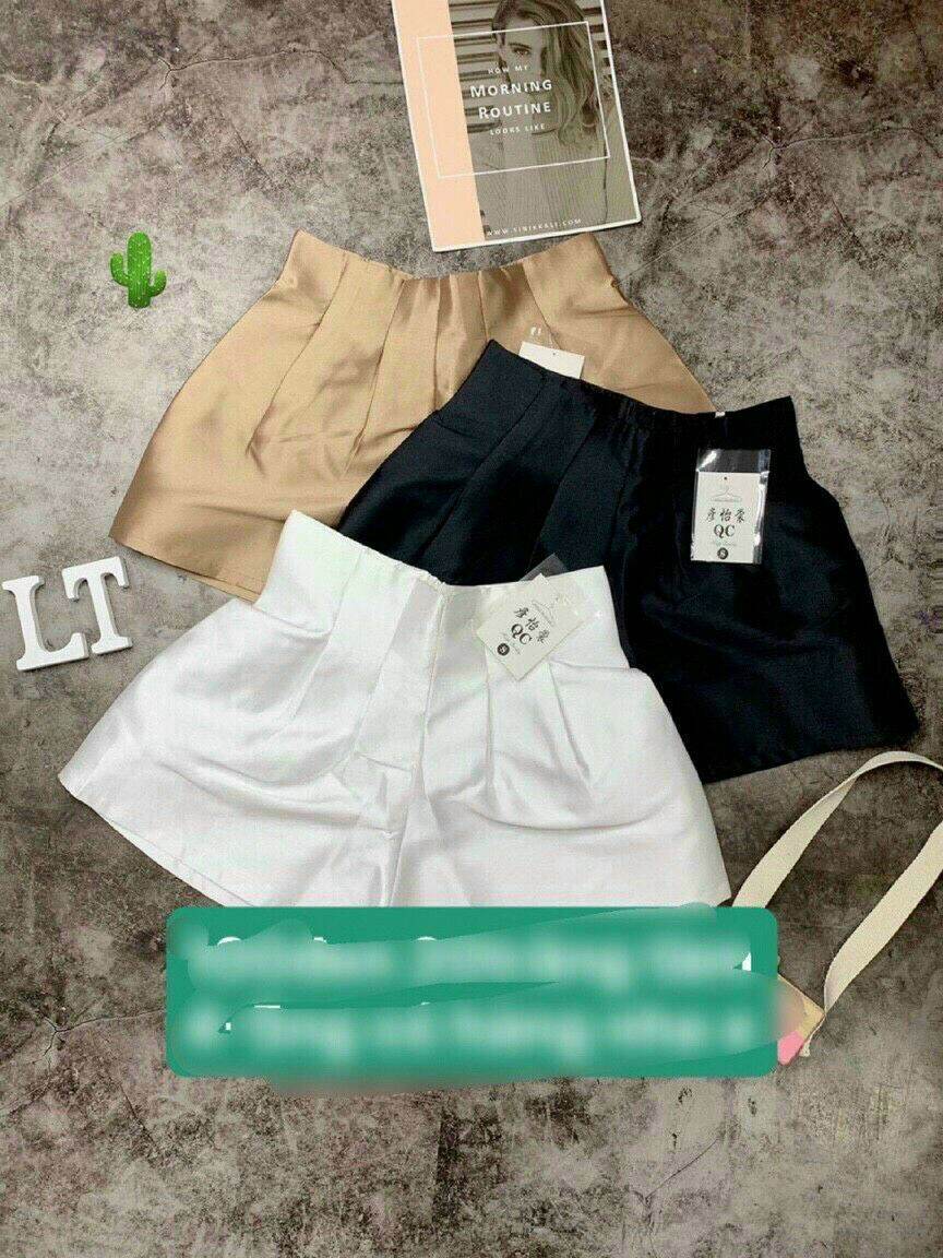 QUẦN XẾP LY PHI BÓNG CÓ TÚI