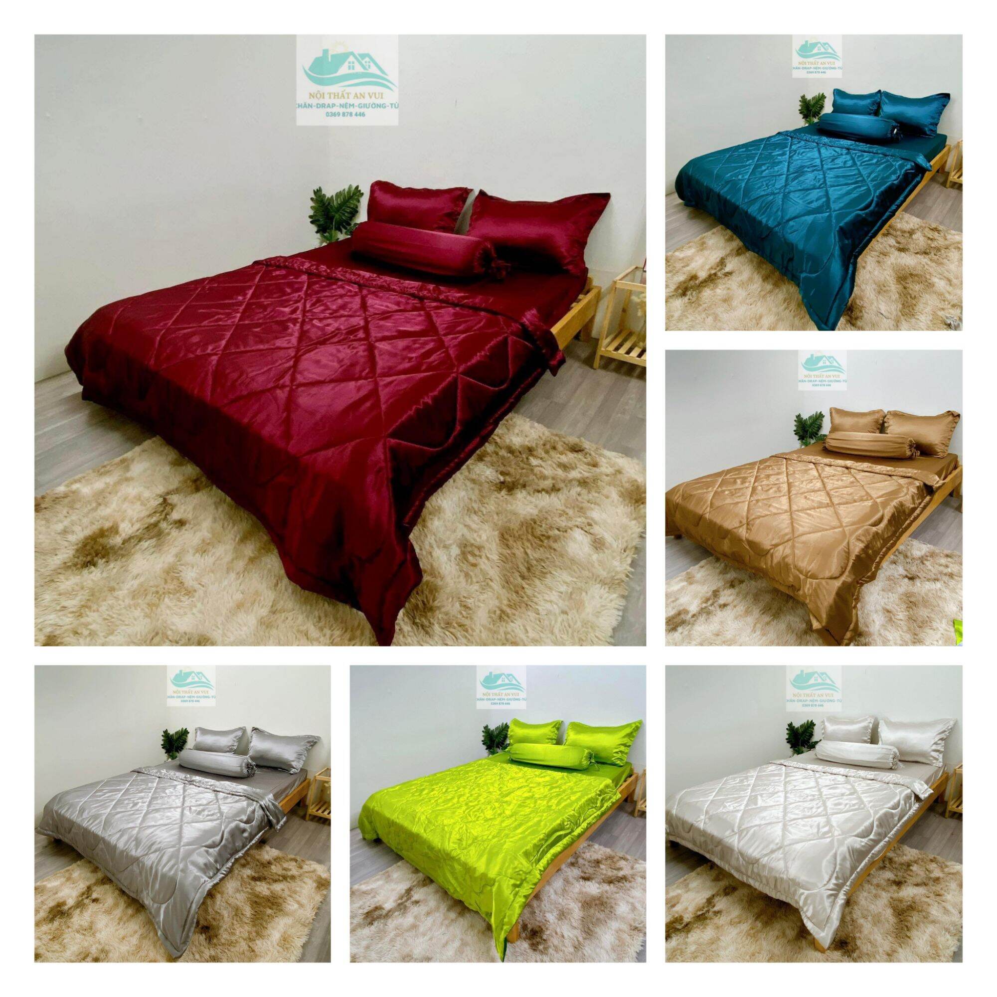 Bộ ga phi lụa 5 món