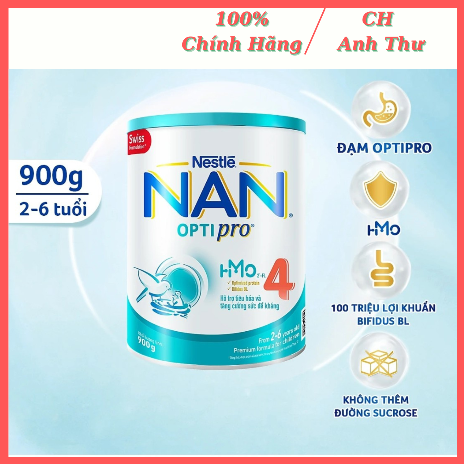 Nan 4 - sữa bột nestle nan optipro 4 hm-o 900g