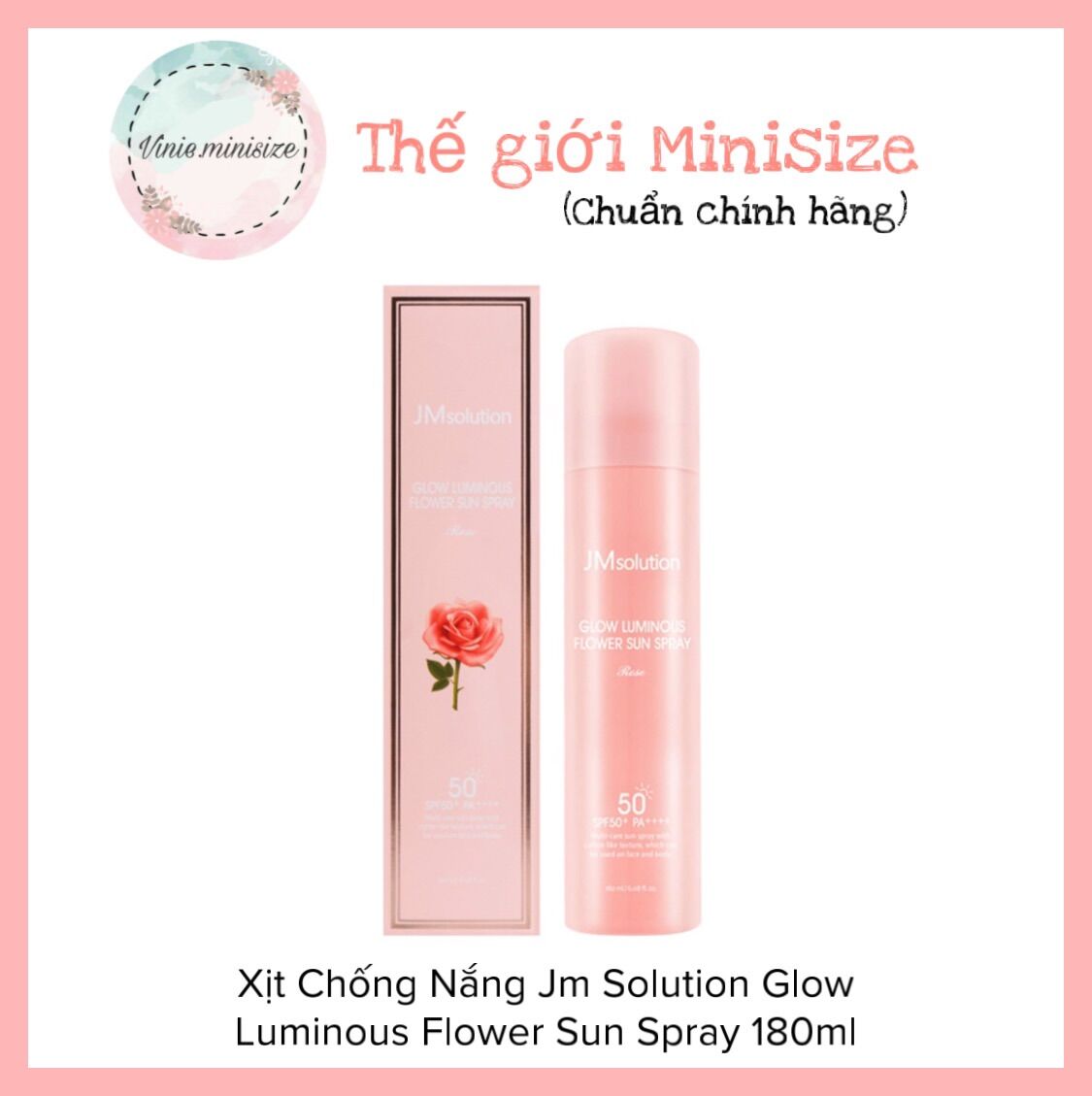 Xịt Chống Nắng Jm Solution Glow Luminous Flower Sun Spray 180ml | Vinie.minisize