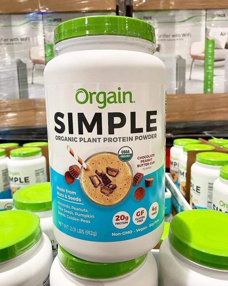 [Hcm]Bột Pha Sữa Protein Thực Vật Hữu Cơ Orgain Simple 912G