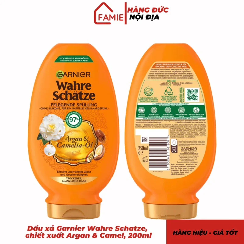 Dầu xả Garnier Wahre Schatze, 200ml - Hàng Đức