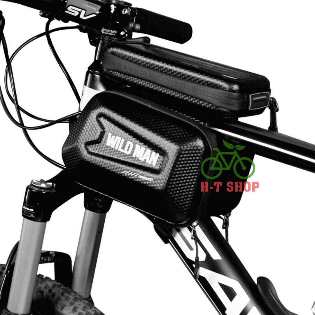 Túi đôi treo khung sườn hộp cứng xe đạp WILD MAN E6S