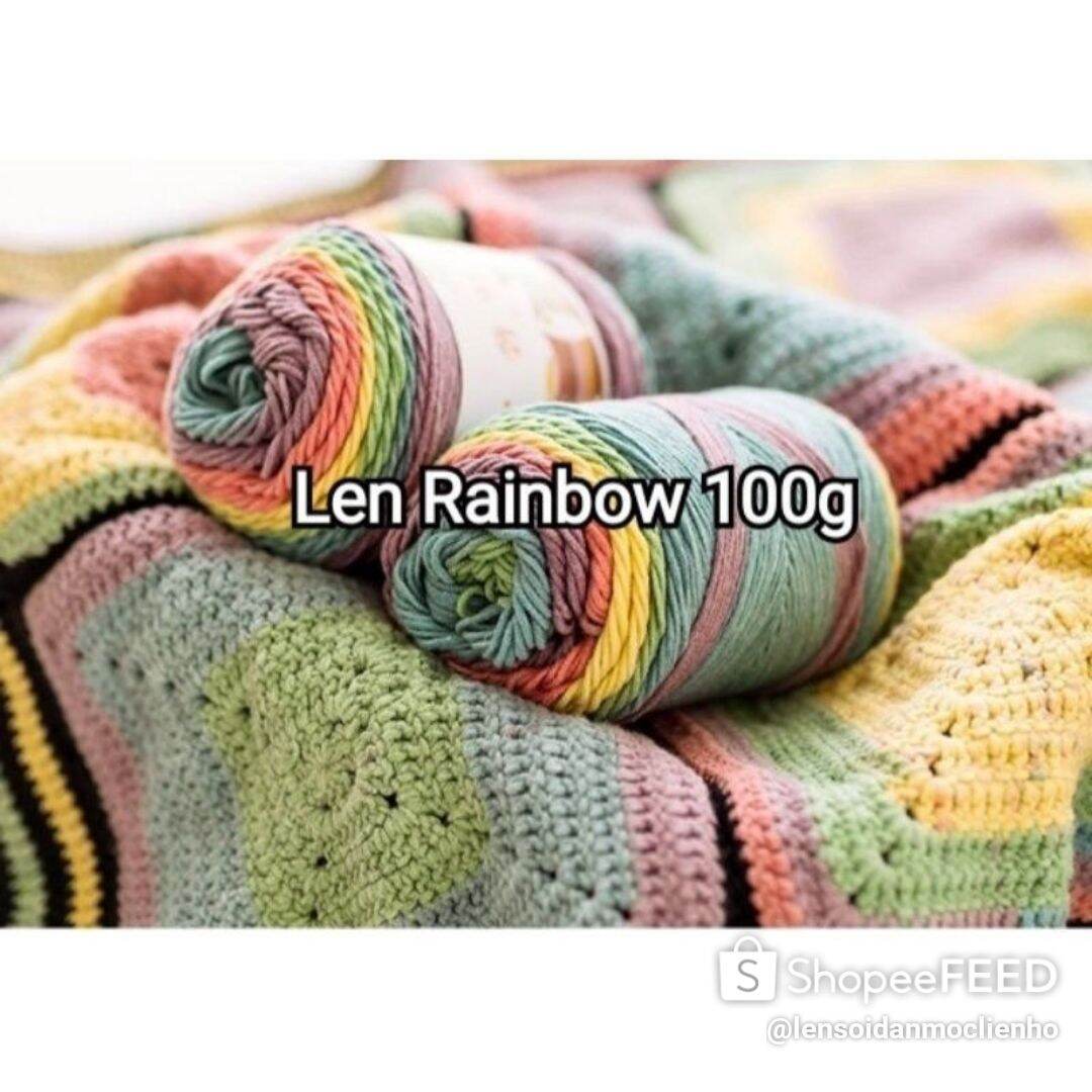 Len cotton rainbow 100g
