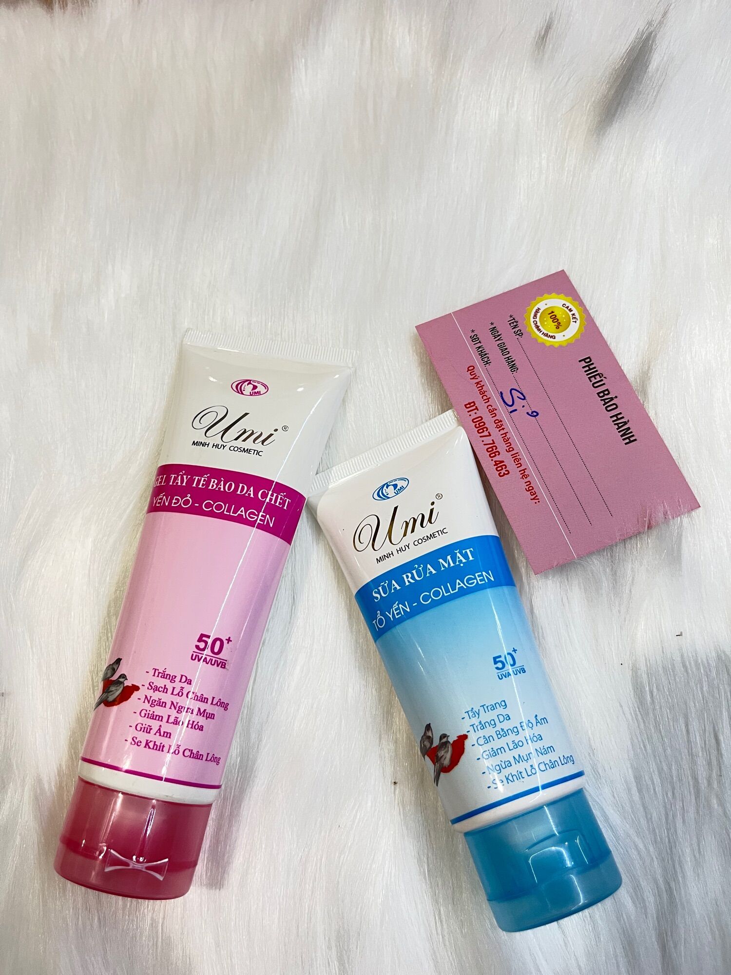 Combo sửa rửa mặt + tẩy da chết Umi