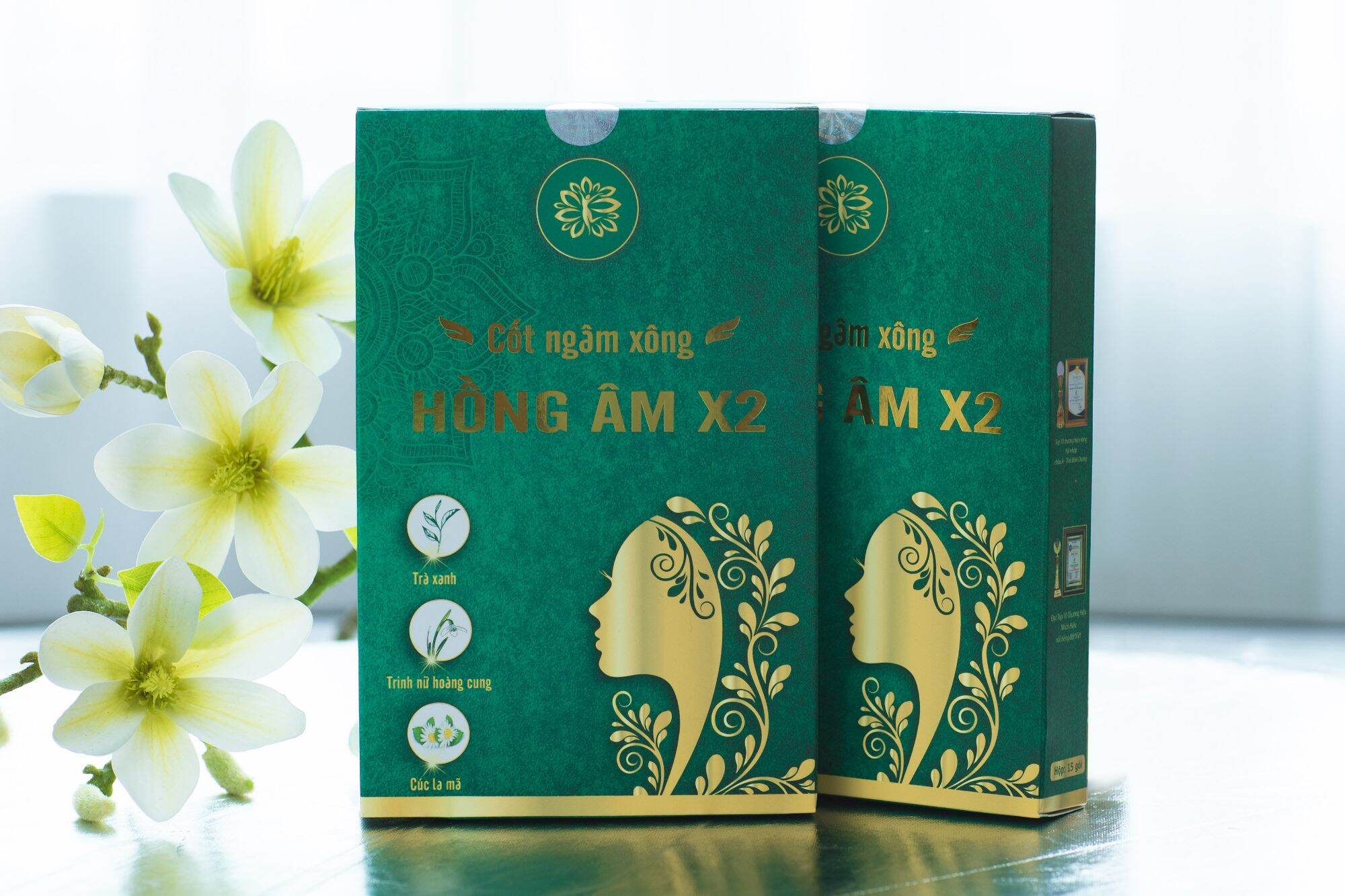 Cốt xông ngâm Hồng Âm X2 Lan Chi: hỗ trợ viem nhỉ em phu khoa, t r ĩ , dùng được cho