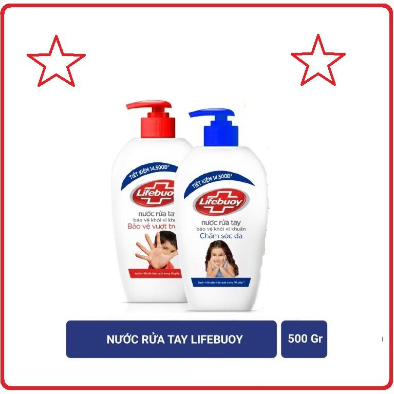 Nước Rửa Tay Lifebouy Chăm Sóc Da chai 500ml