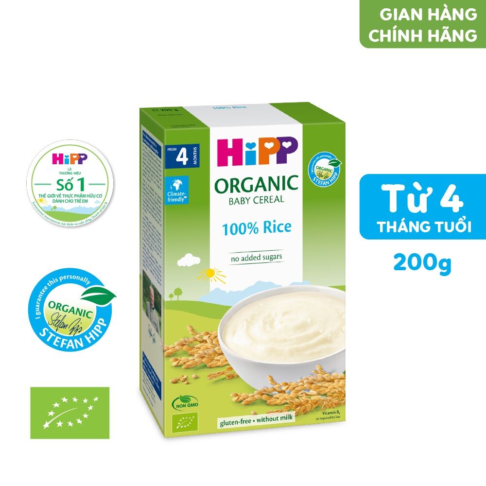 Bột ăn dặm Hipp vị gạo nhũ nhi dành cho trẻ 4m+ -bách hoá quỳnh su