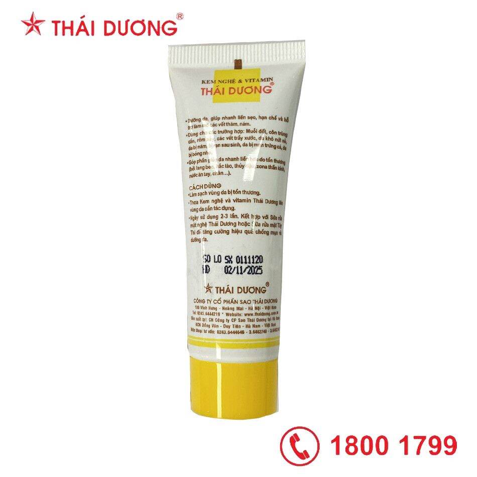 [HCM]KEM NGHỆ & VITAMIN THÁI DƯƠNG - tuýp 20g