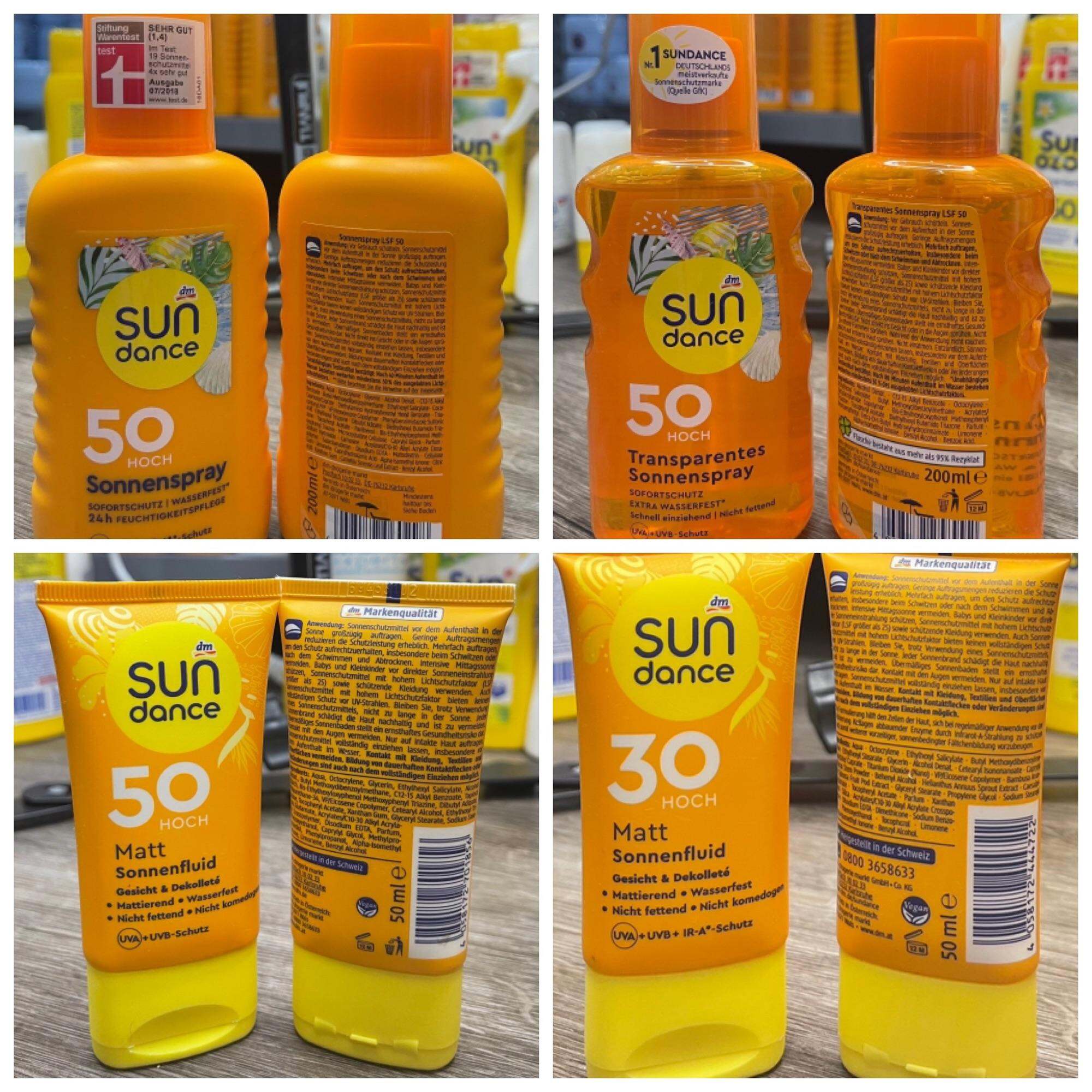 KEM CHỐNG NẮNG SUNDANCE cho mặt và cơ thể, hàng Đức