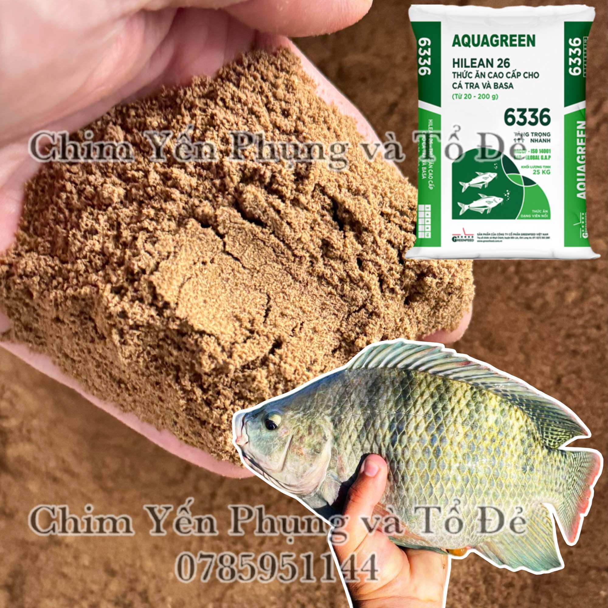 1kg CÁM CÁ DA TRƠN GRRENFEED 6336 20% ĐẠM CHO CÁ ĂN HOẶC DÙNG CÂU CÁ - thức ăn nuôi cá.