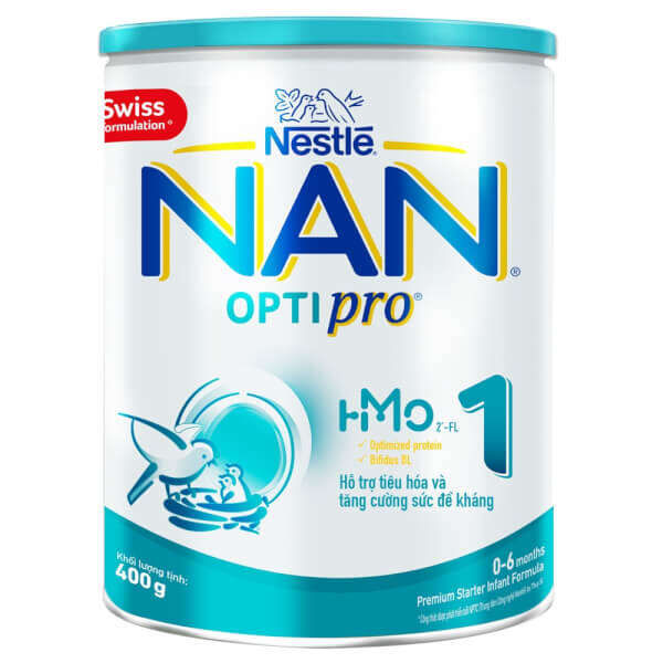 Sữa NAN OPTIPRO 1 400 - 900g mẫu mới giúp hấp thu, tăng đề kháng