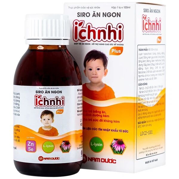 Siro ăn ngon Ích Nhi Plus - 100ml - Giúp trẻ ăn ngon, hỗ trợ nâng cao sức đề kháng