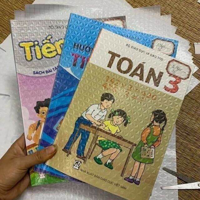 Set 10 tờ decal trong suốt bọc sách vở