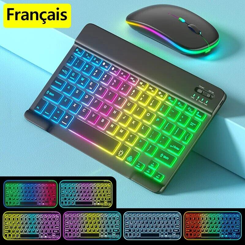 Bàn phím không dây Bluetooth cho máy tính bảng Bàn phím Ipad có đèn nền có thể sạc lại cho Ios Android/Windows Bàn phím máy tính bảng