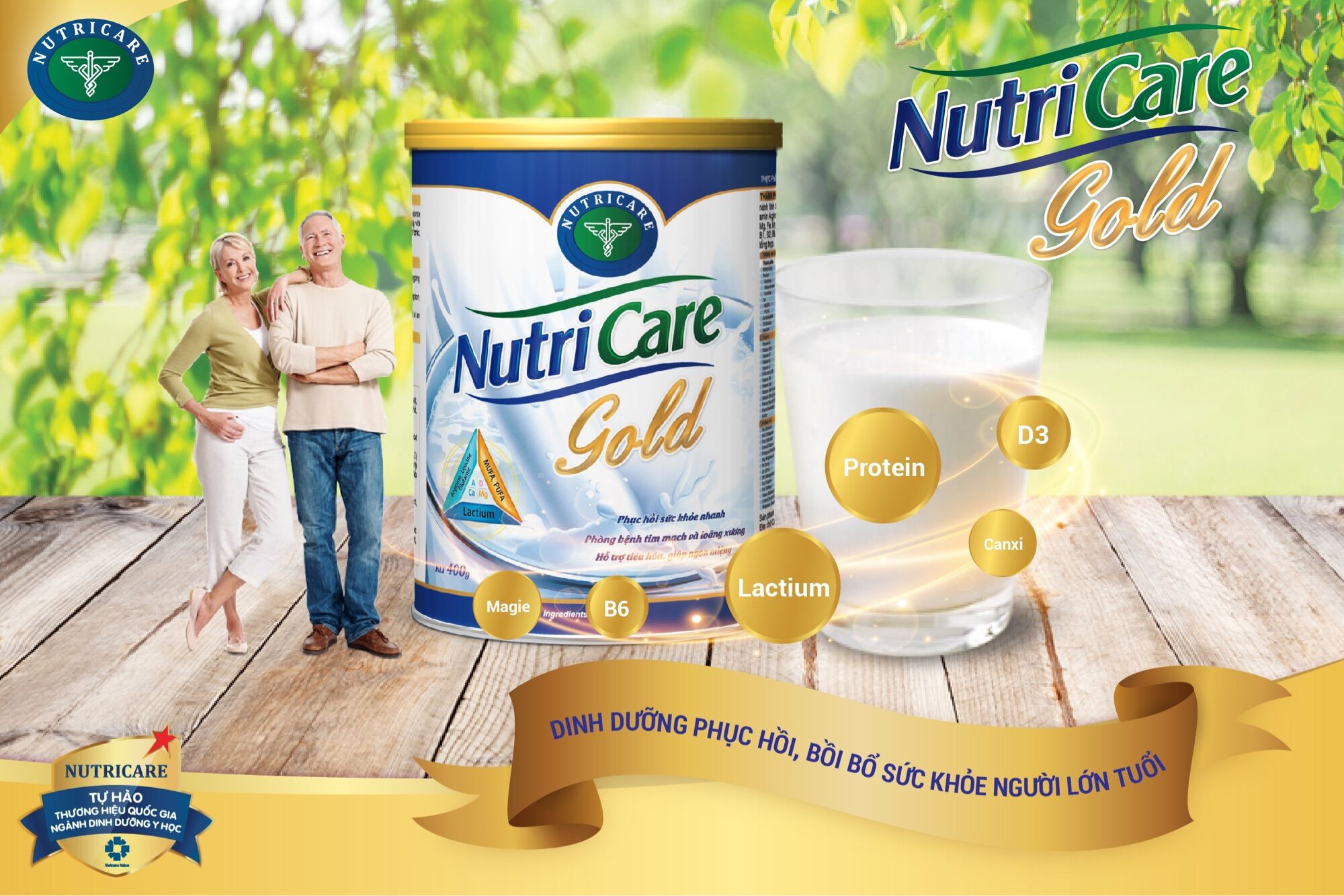 Sữa bột Nutricare Gold 900g