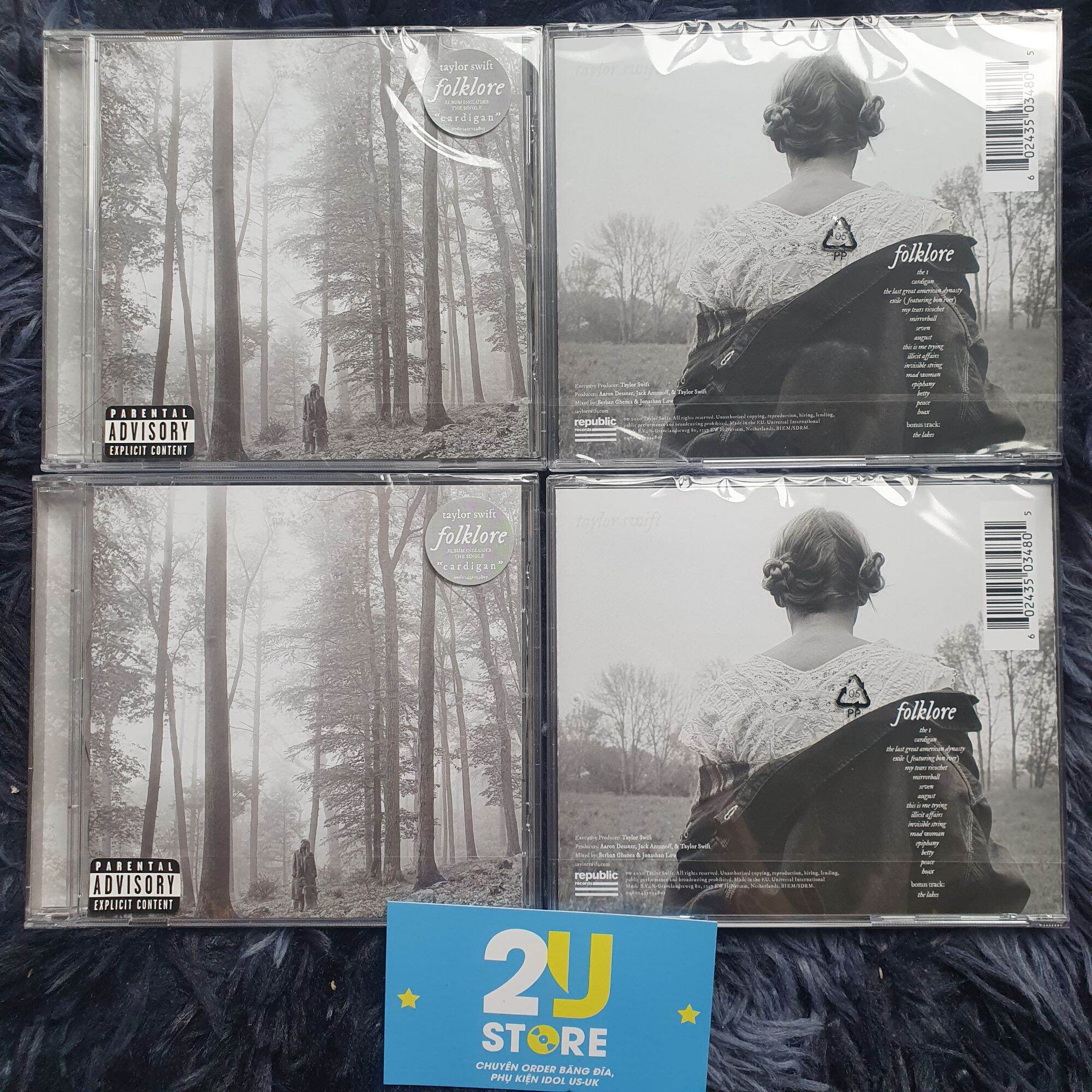 CD album Folklore - Taylor Swift [tặng quà] 2U Store CDs