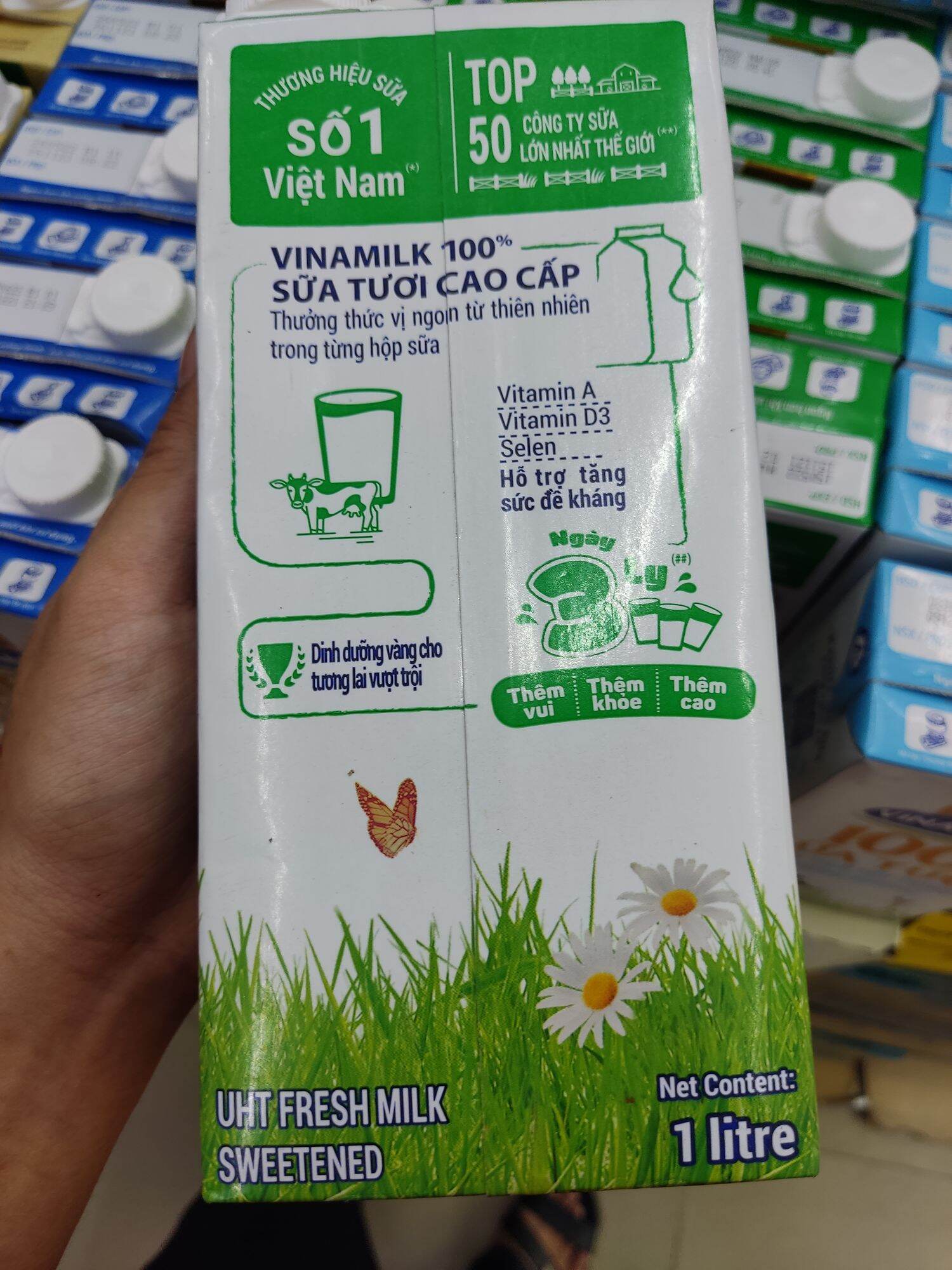 Vinamilk có đường hộp 1l