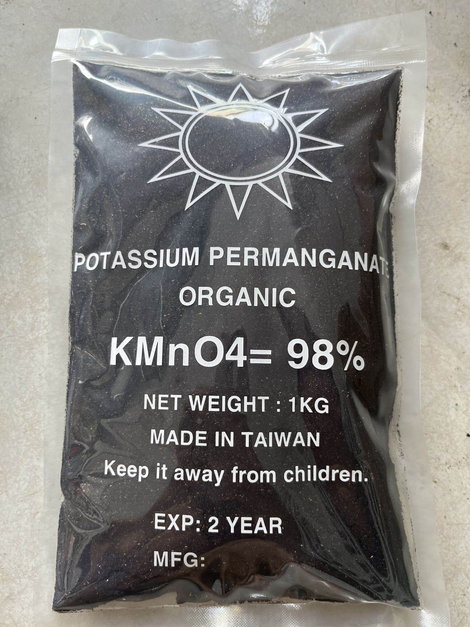 Tím đài loan gói 1kg kmno4 99%,#tím_ấn 25kg