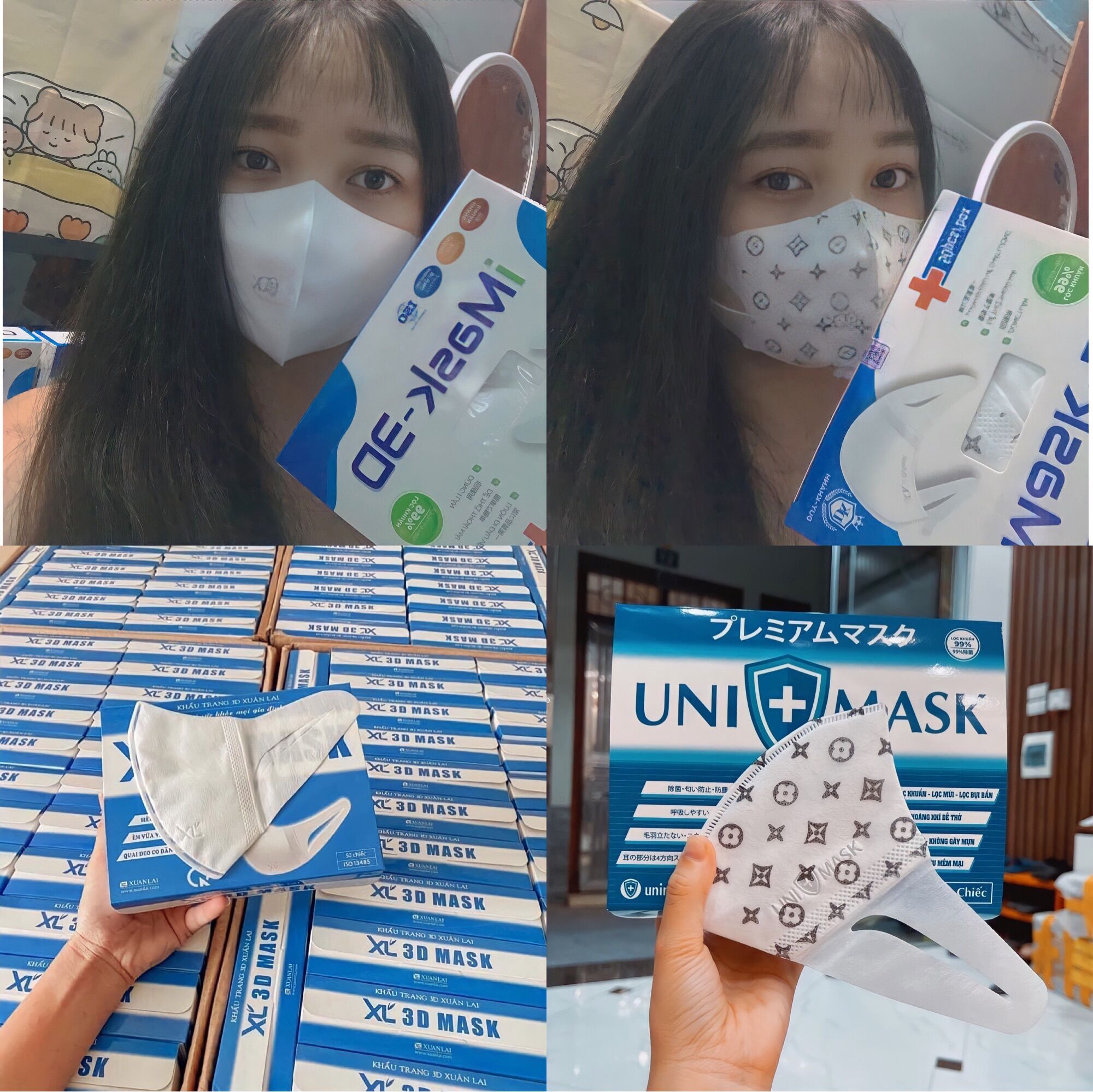 Khẩu trang 3d xl , duy khánh monji đủ loại
