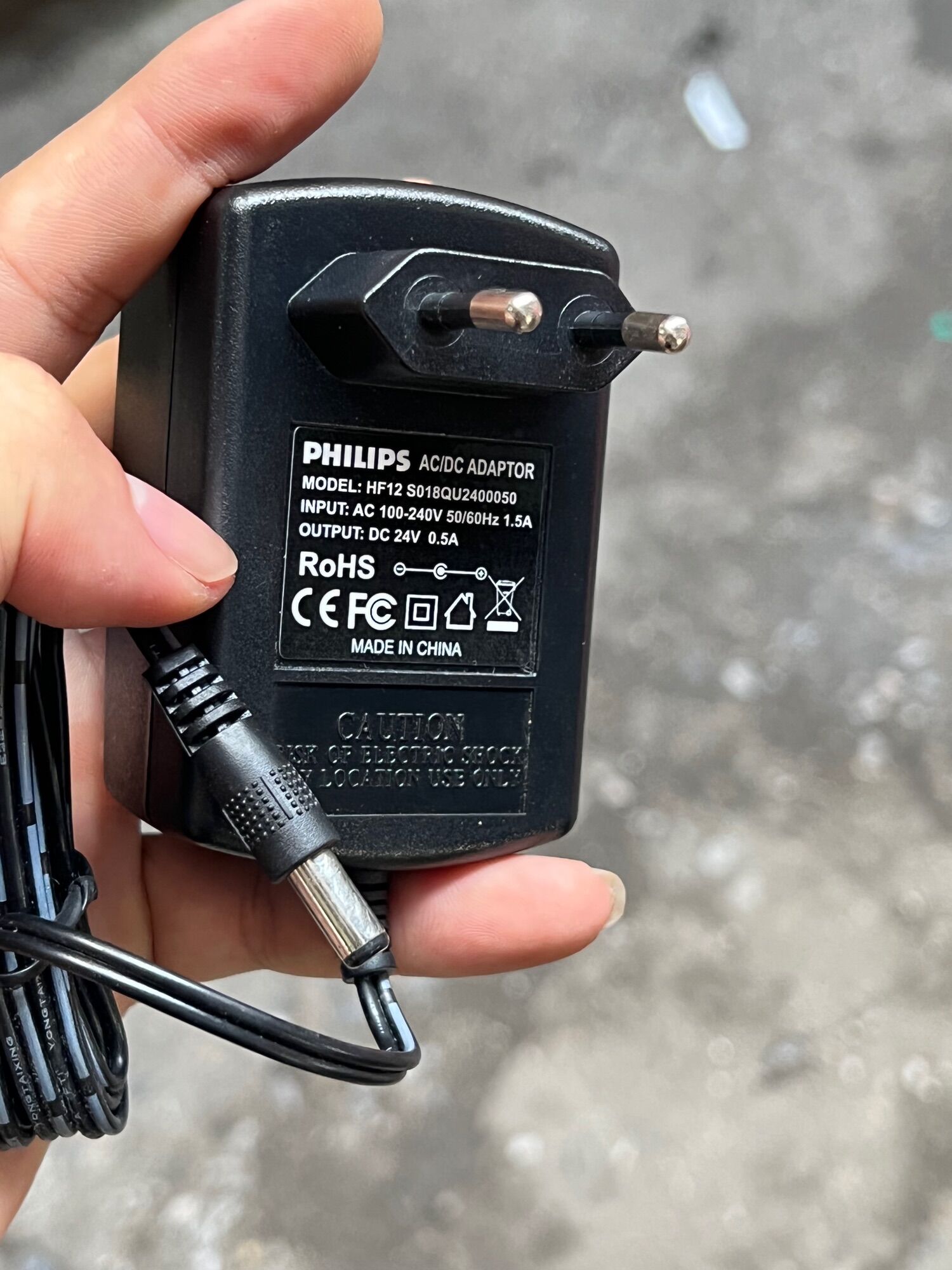 Nguồn dc 24v 0,5a philips (cho máy hút bụi, đèn led…)