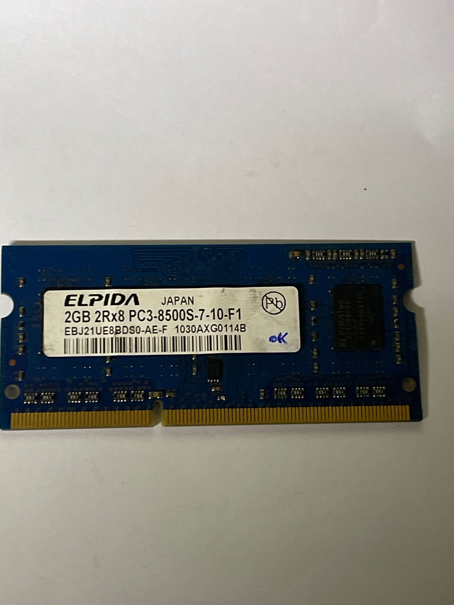 RAM Laptop 2Gb DDR3 cũ tháo máy Bus 8500s
