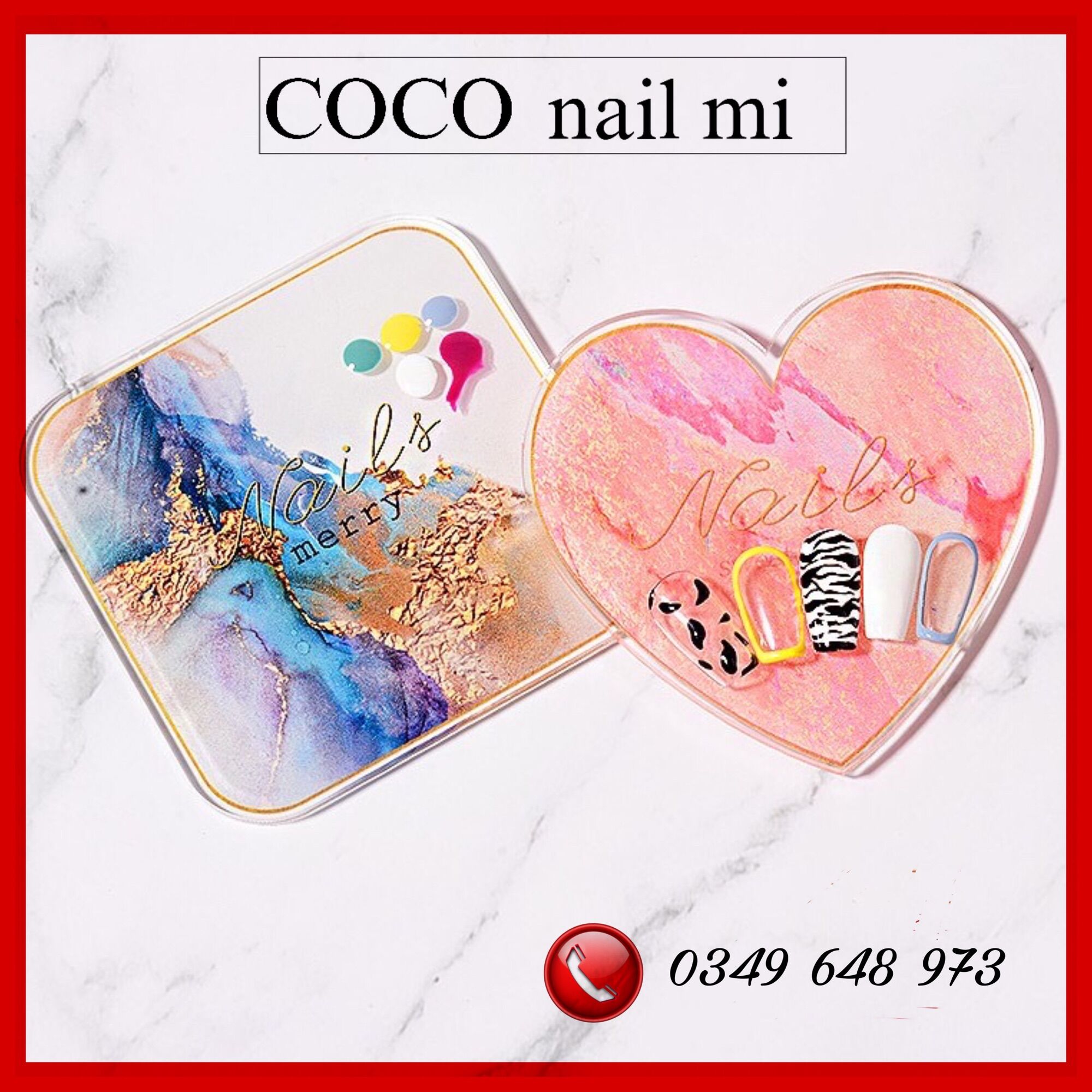 Đá pha màu bột vẽ móng