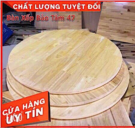 [HCM]Mặt Bàn Tròn Gỗ Cao Su (đường kính 60cm)