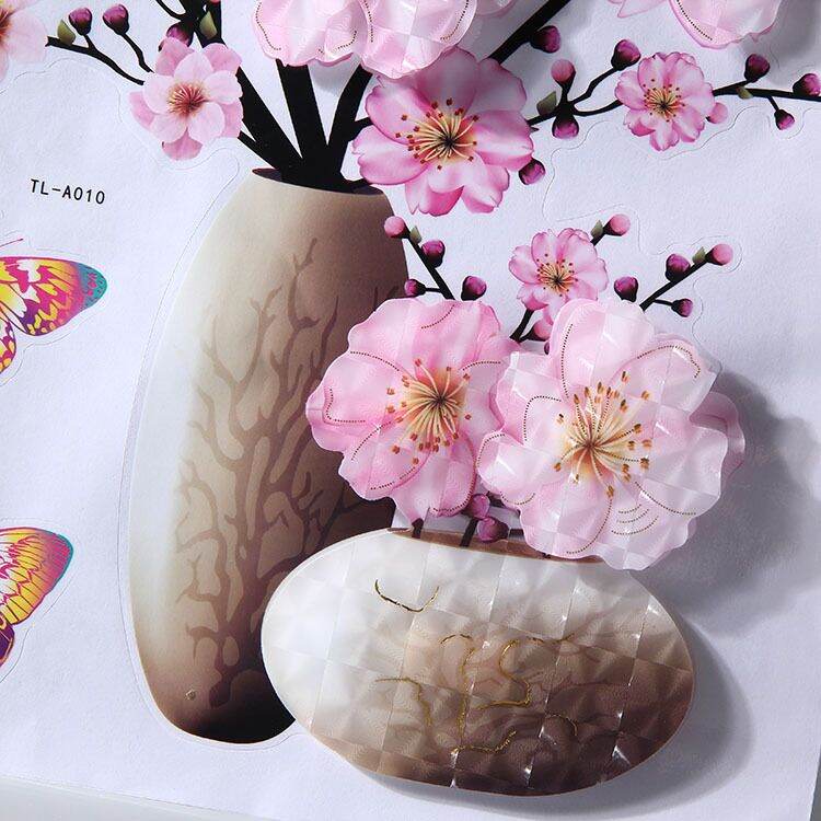 🌸 Tranh Hoa Nổi 3D Dán Tường, Trang Trí Tủ Lạnh
