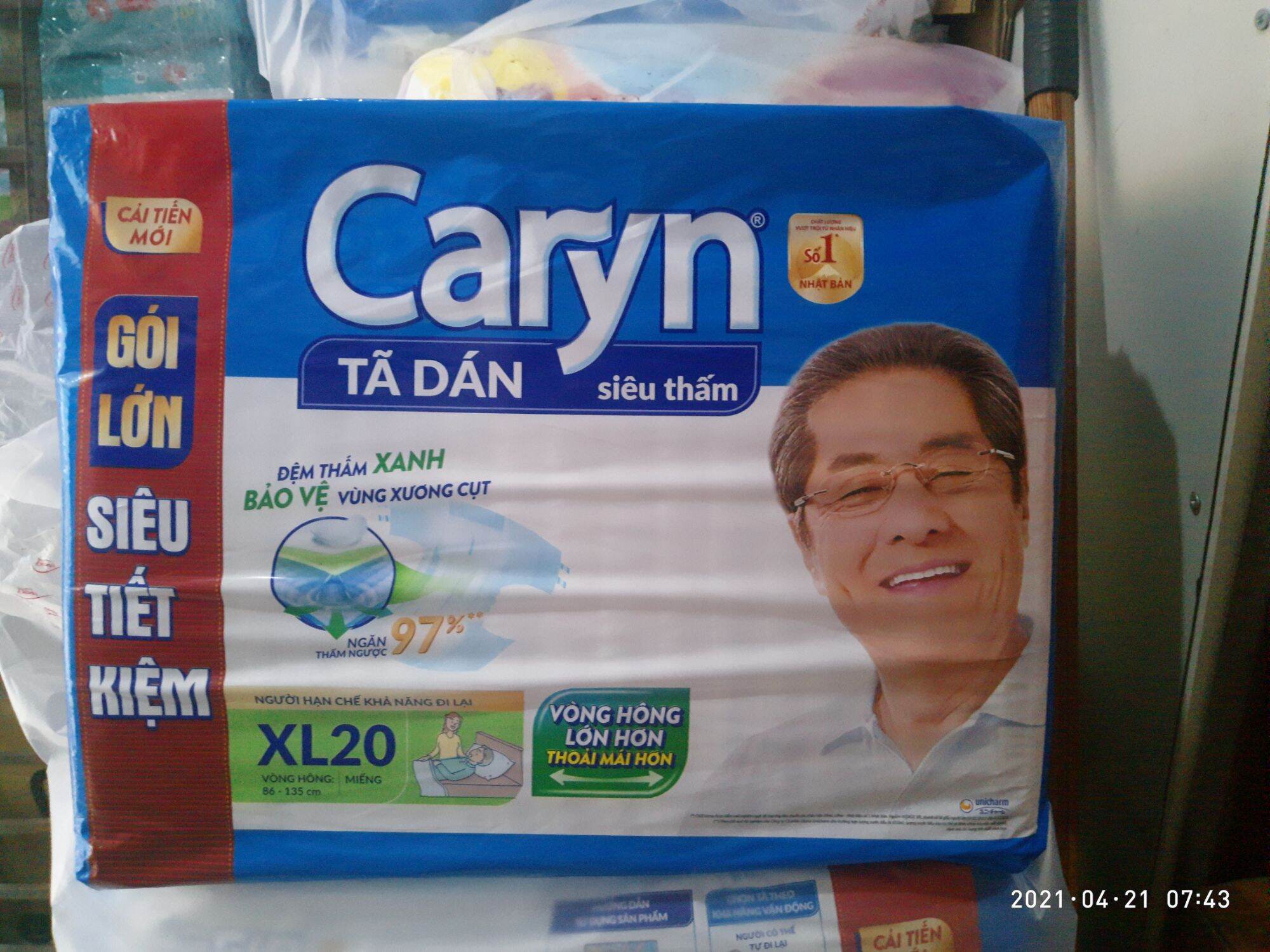 Tã dán người lớn Caryn XL 20 miếng