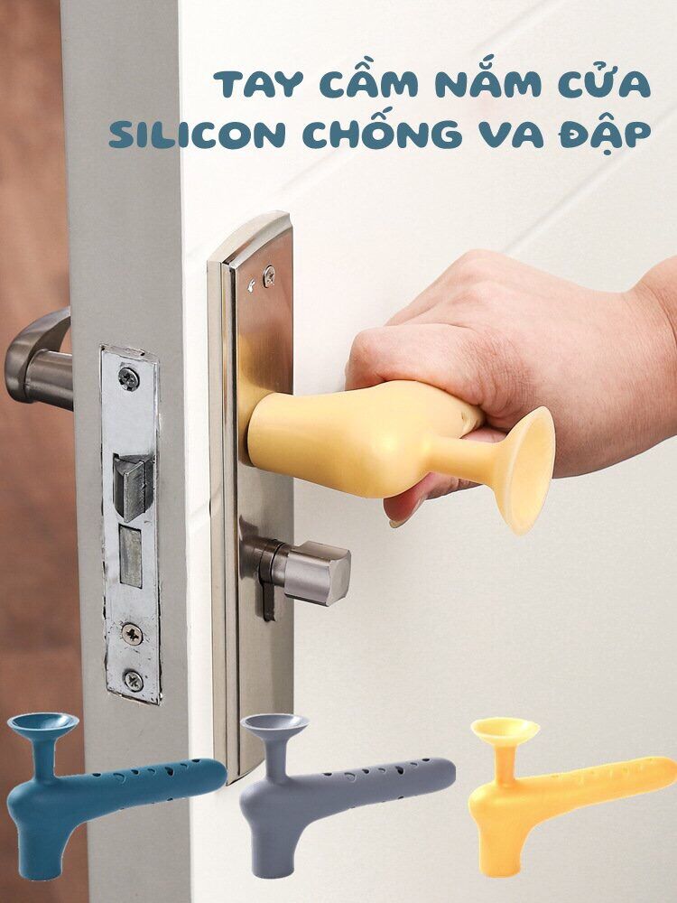 Tay cầm nắm cửa silicon chống va đập 15.5 x 9 x 3 cm