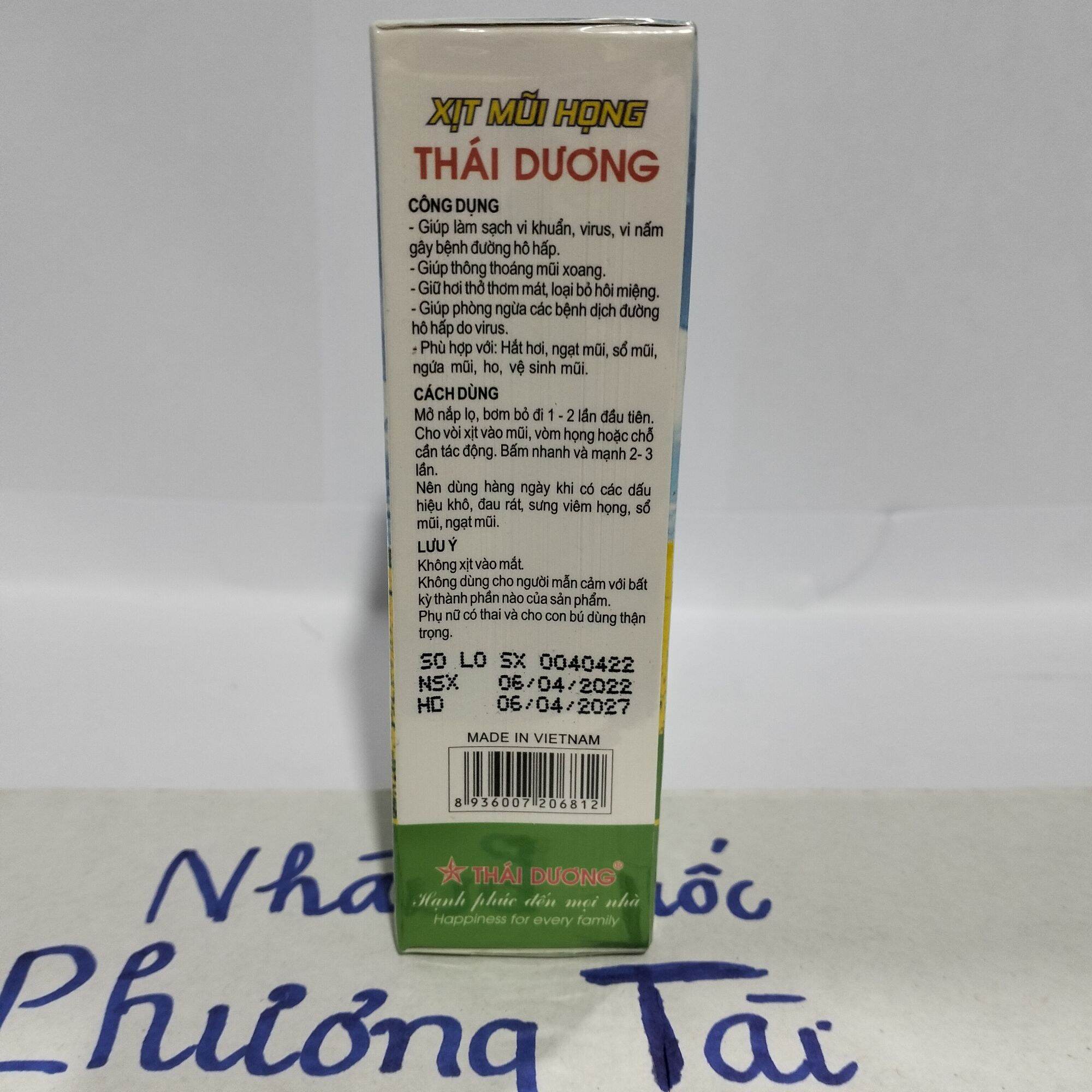Xịt mũi họng Thái Dương chai 20ml