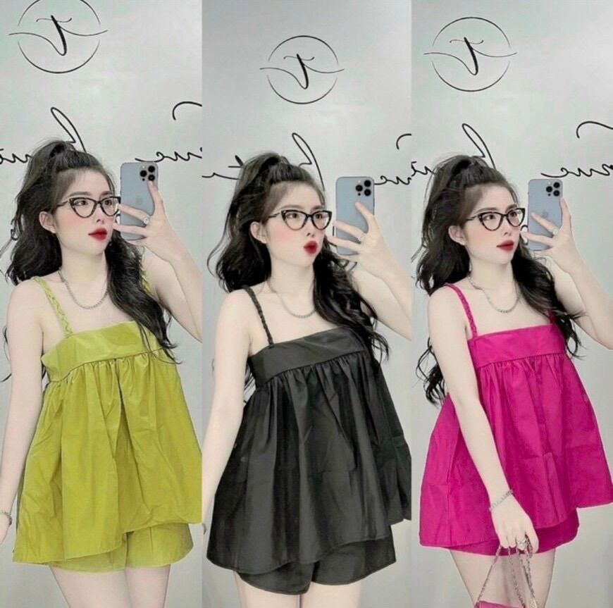 Set bộ đi chơi dây tết bím kèm ảnh thật