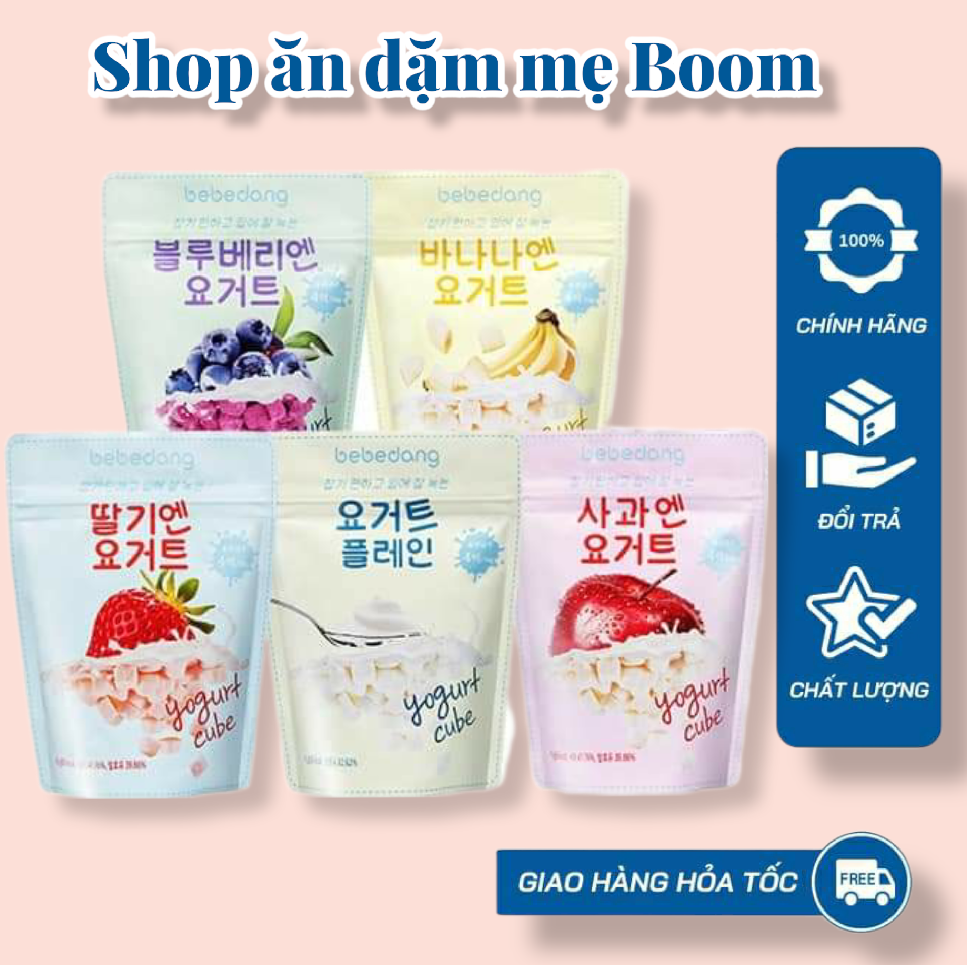 Sữa chua khô trái cây sấy lạnh Bebedang Hàn Quốc