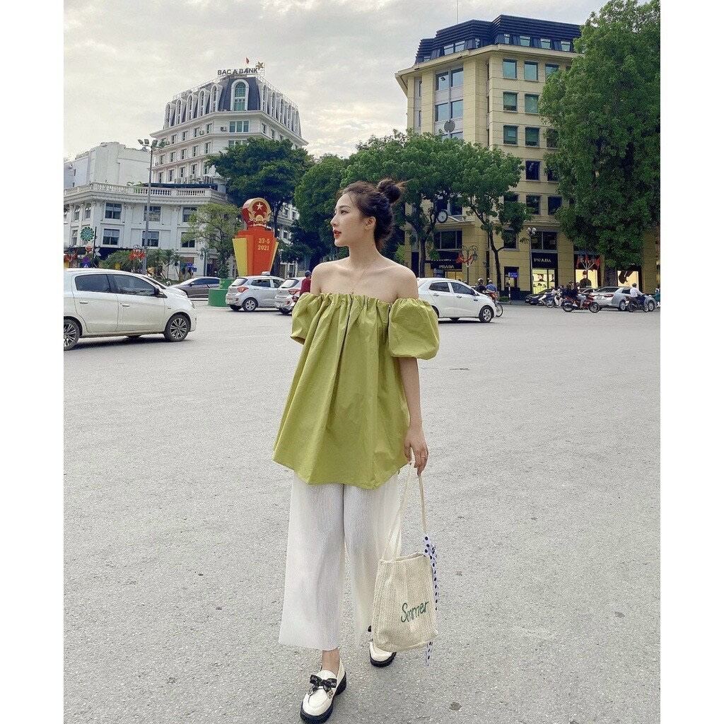 ÁO KIỂU BẸT VAI TAY PHỒNG