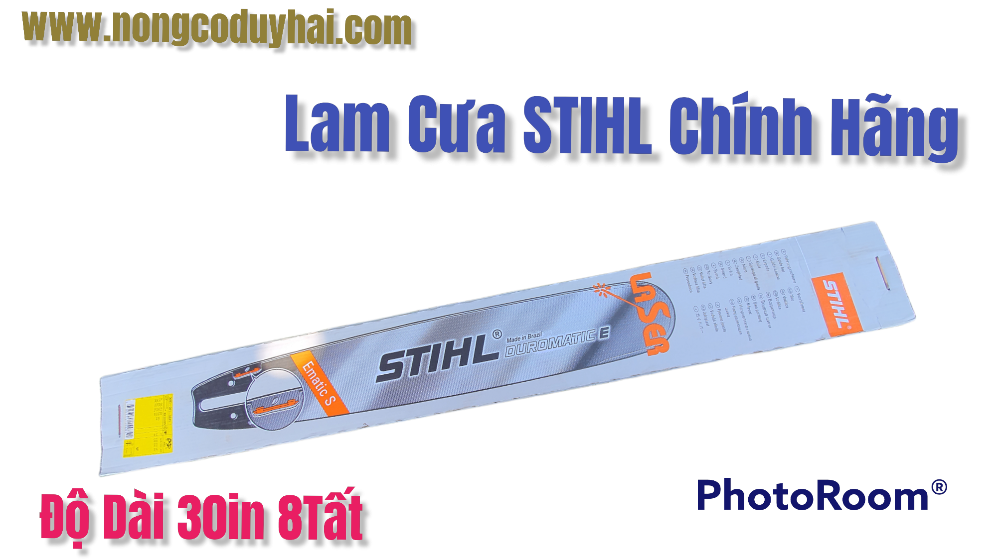 (Lam cưa Stihl chính hãng ) Lam  cưa Xích 80cm 48 Mắt xích Đuôi STIHl rãnh 12ly