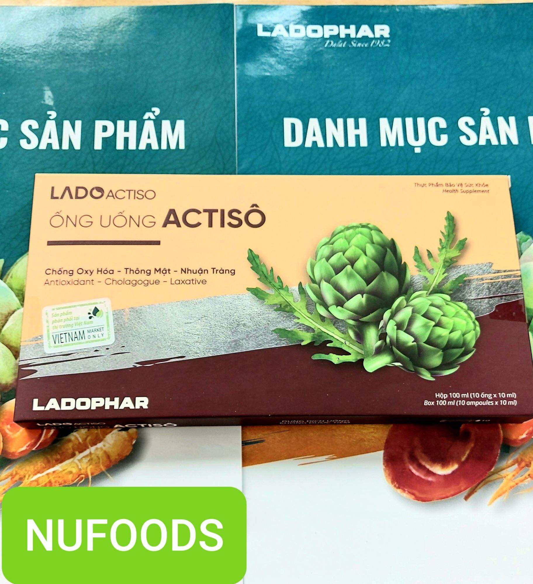 Ống uống actiso dạng nước Ladophar- tiện lợi - hỗ trợ gan. hộp 10 ống x 10ml.