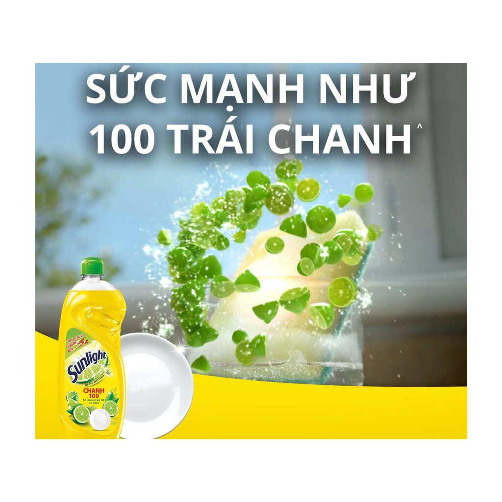 Chai nước rửa chén Sunlight (400-750ml) đủ các hương