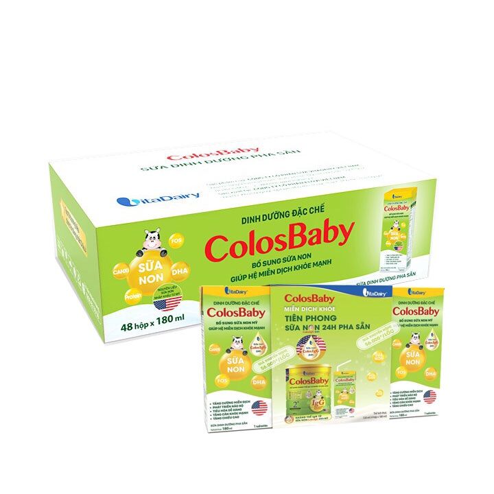 [HCM]Thùng 48 hộp sữa colos baby 180ml