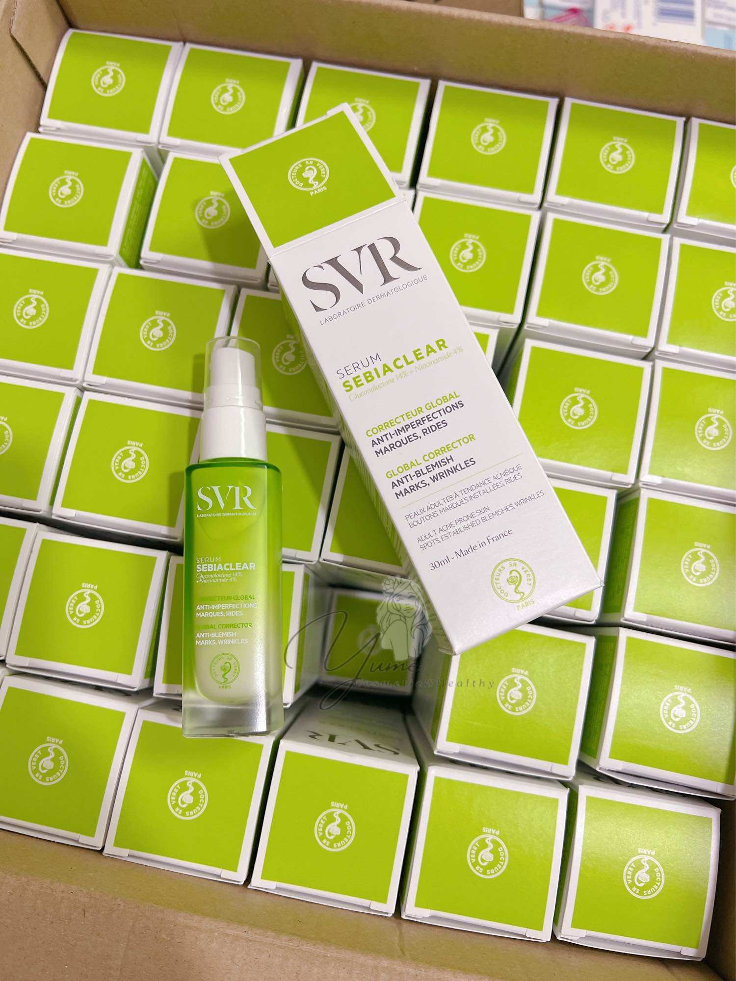 [Cóbill]Tinh chất giảm mụn & mờ thâm nám SVR Sebiaclear serum 30ml