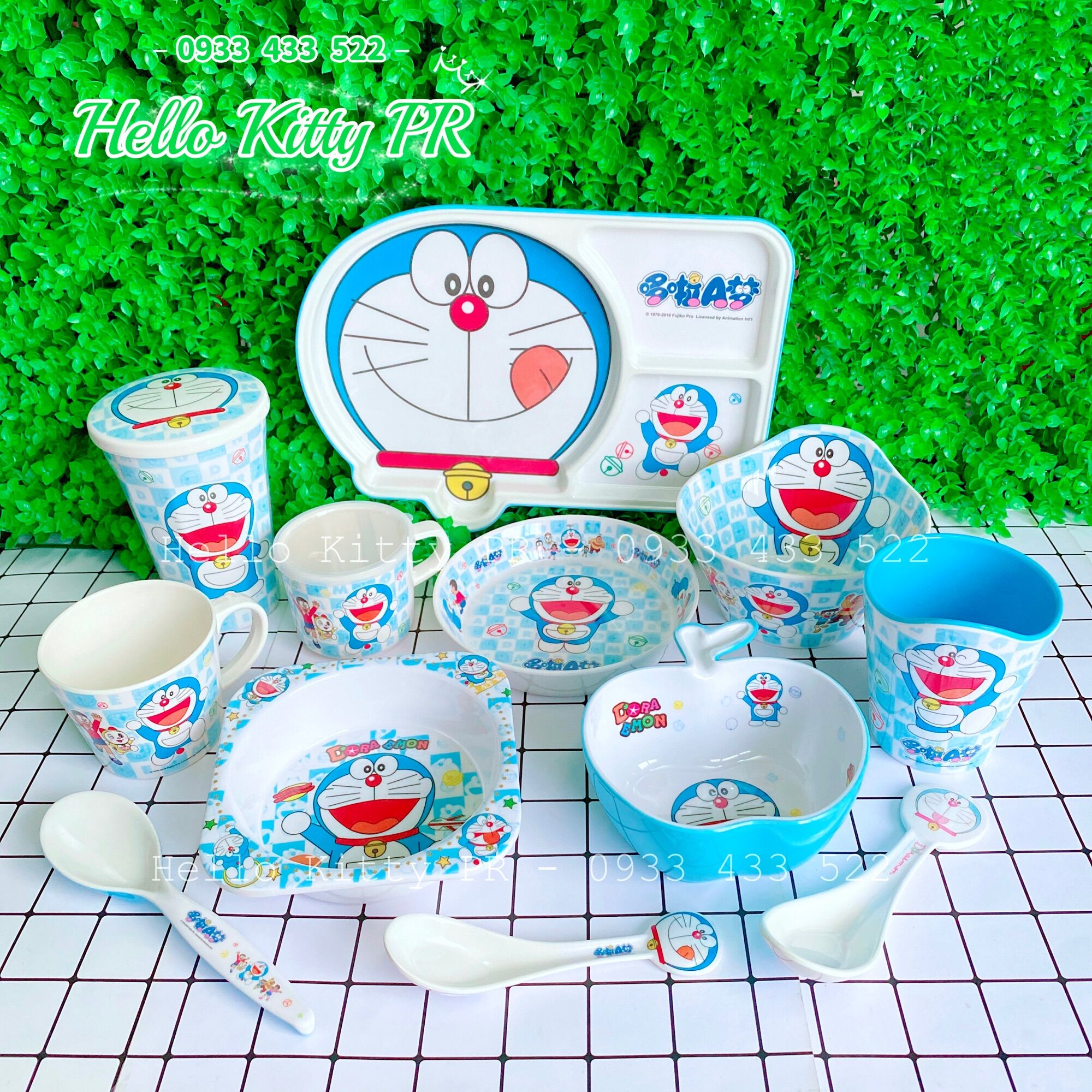 Tô chén khay dĩa muỗng Doremon Doraemon