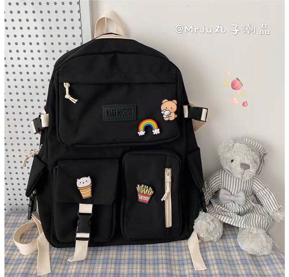 Balo thời trang nam nữ Balo nữ Mari chất liệu vải canvas chống thấm balo đi học ulzzang