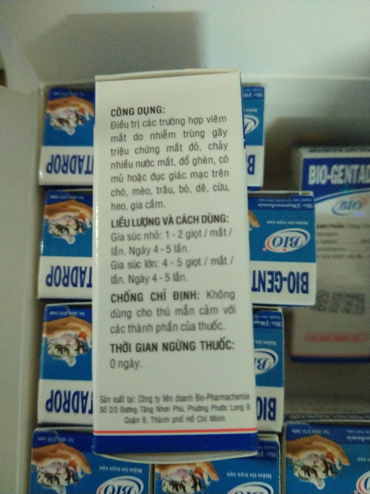 2lọ nhỏ mắt gà, bị chảy gèn, đỏ mắt -genta drop10ml