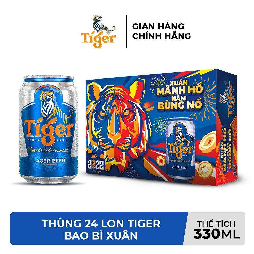 Bia tiger thùng 24 lon/ 330ml