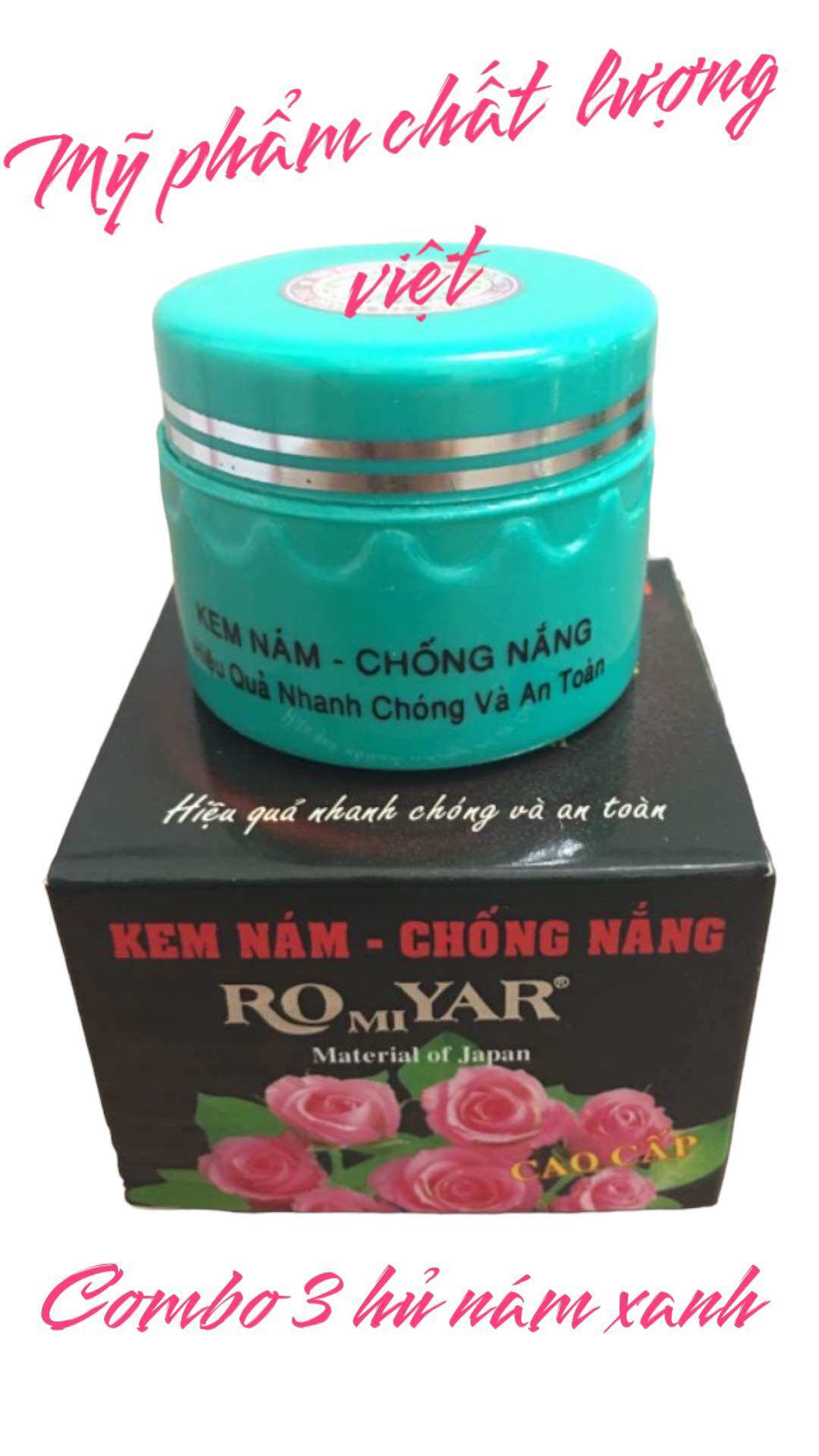 Romiyar combo 3hủ nám xanh 15g