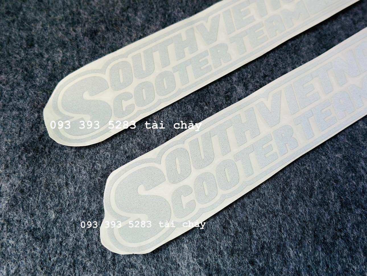 [ 1 MIẾNG ] TEM DECAL DÀI 25CM TRẮNG TRONG SUỐT PHẢN QUANG